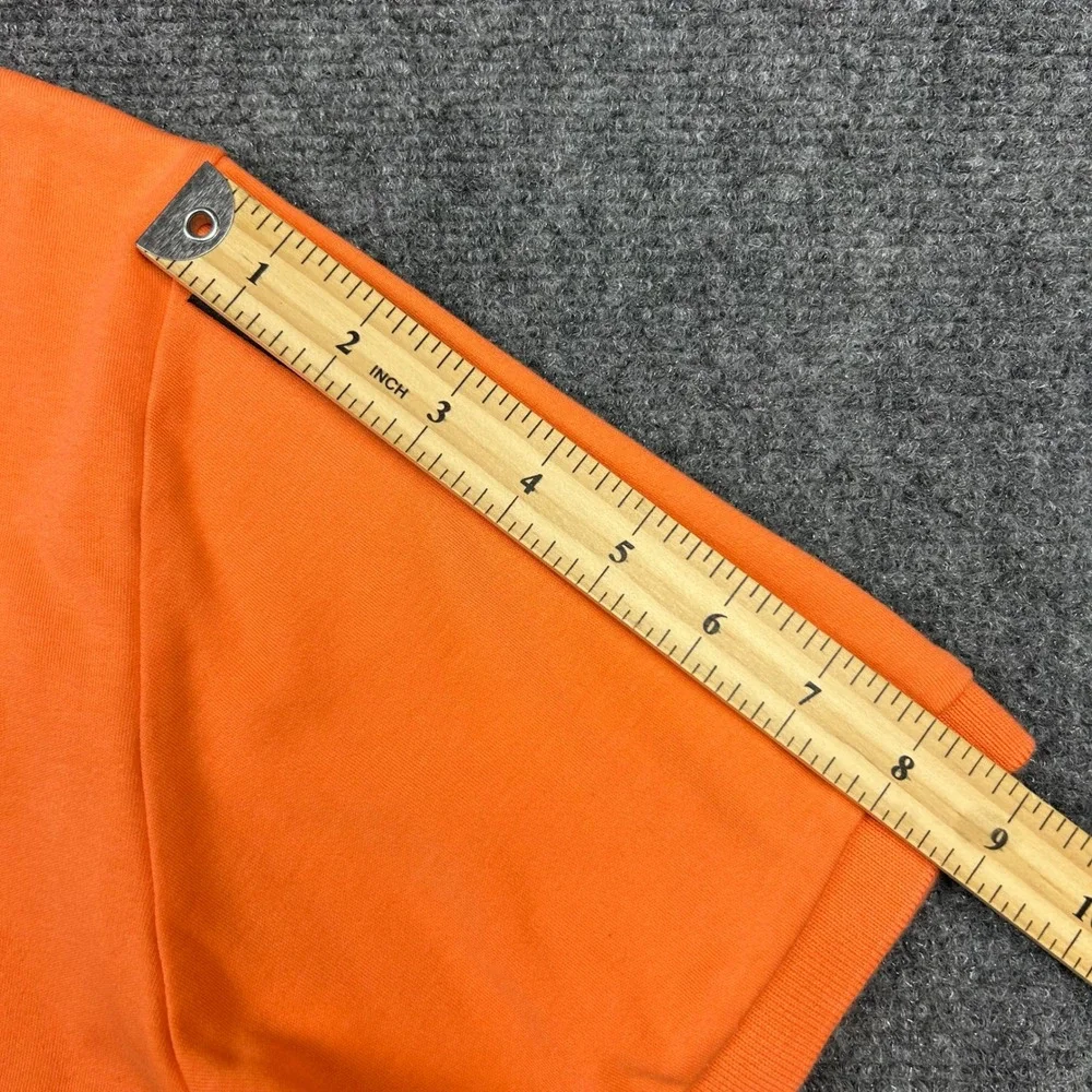 Polo Ralph Lauren Polo Shirt Mens L Orange Short Sleeve Green Pony Cotton Pique
